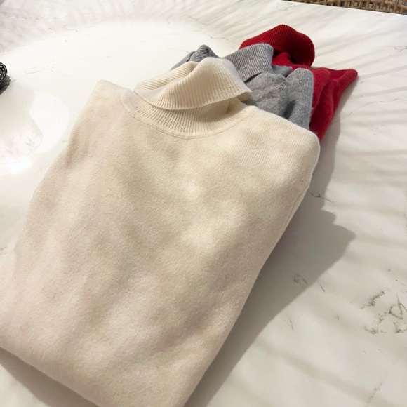 Lot of 3 100% cashmere turtleneck sweaters from Talbots - Picture 2 of 10